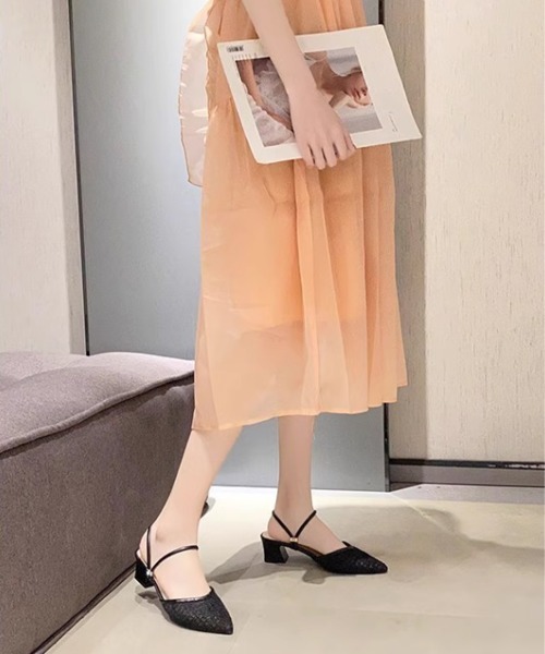 Miniministore(ミニミニストア)の「ミュール パンプスサンダル レディース(パンプス・レディース・アイボリー/ブラック・23.5cm/24.5cm/22.5cm/25.0cm/23.0cm/24.0cm)」の10枚目の写真