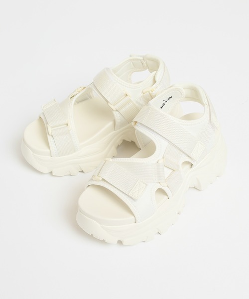 Honeys（ハニーズ）の「厚底スポーツサンダル（サンダル・レディース・ブラック×ホワイト/ブラック/ホワイト・LL/S/M/L）」の11枚目の写真