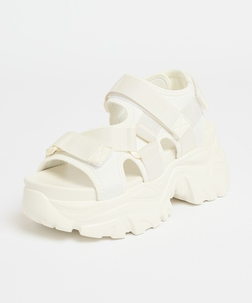 Honeys（ハニーズ）の「厚底スポーツサンダル（サンダル・レディース・ブラック×ホワイト/ブラック/ホワイト・LL/S/M/L）」の12枚目の写真