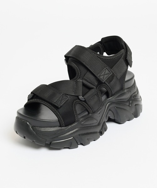 Honeys（ハニーズ）の「厚底スポーツサンダル（サンダル・レディース・ブラック×ホワイト/ブラック/ホワイト・LL/S/M/L）」の15枚目の写真