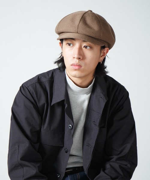 セール】8Panel Pattern Knit Cas / 8パネル風編み柄切り替え