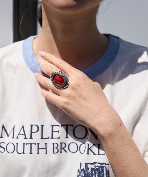 FREAK'S STORE（フリークスストア）の「Otro Accesorio/オトロアクセソリオ オーバルリング（リング・レディース・ピンク/イエロー/オレンジ/レッド/サックスブルー/ホワイト/ブラック/ブルー・ONE SIZE）」の14枚目の写真