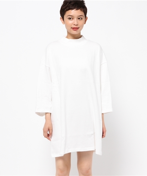 CIAOPANIC（チャオパニック）の「【Ciaopanic】　ハイネックBIGT-OP（ワンピース・レディース・アイボリー/ブラック/カーキ・FREE）」の6枚目の写真