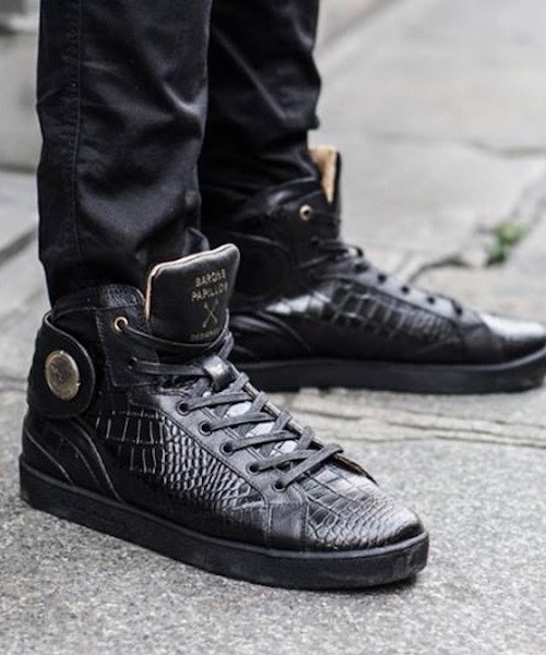 BARONS PAPILLOM（バロンパピヨム）の「ブランド[BARONS PAPILLOM] BARONS HI CROCODILE（スニーカー・メンズ・ブラック・40/42/41/43）」の12枚目の写真
