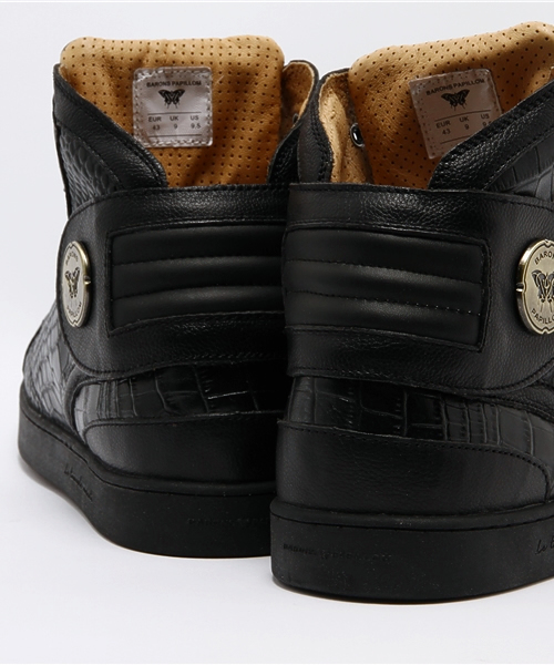 BARONS PAPILLOM（バロンパピヨム）の「ブランド[BARONS PAPILLOM] BARONS HI CROCODILE（スニーカー・メンズ・ブラック・40/42/41/43）」の5枚目の写真