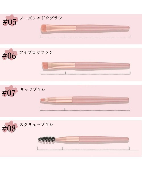 Miniministore(ミニミニストア)の「メイクブラシ8本セット携帯用 ケース付き(その他ビューティーグッズ・レディース・ミント/ベージュ/サーモンピンク/ブルー・FREE)」の8枚目の写真