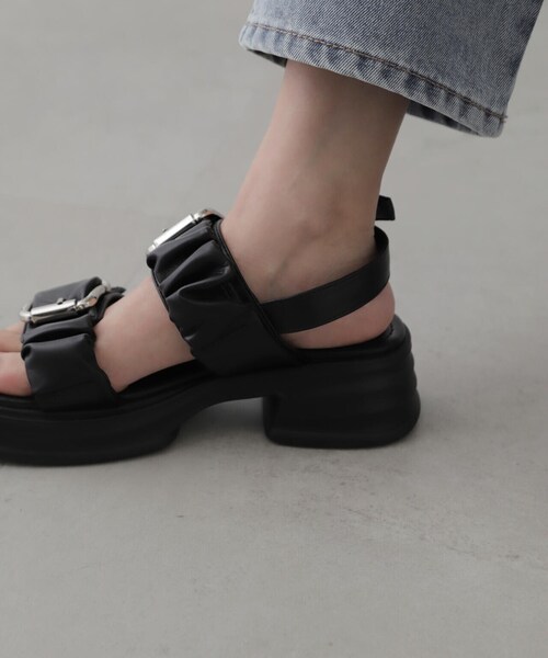 FREE'S MART（フリーズマート）の「◆2バックルサンダル（サンダル・レディース・ブラック・MEDIUM/LARGE）」の21枚目の写真