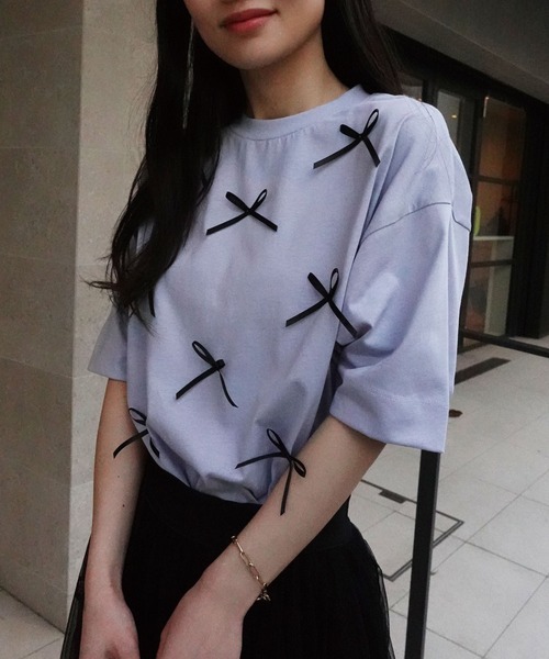 セール】リボンTシャツ（Tシャツ/カットソー）｜CORNERS