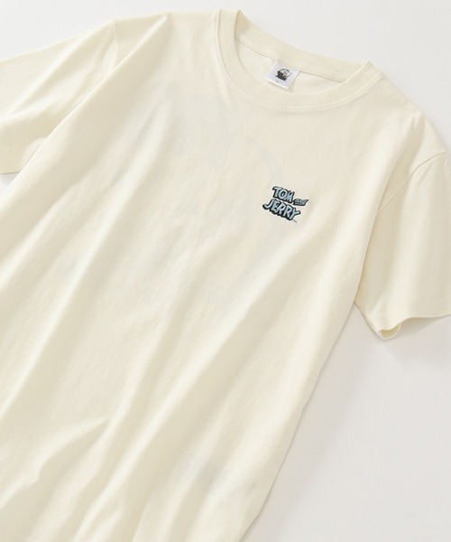 Tom&Jerry(トムアンドジェリー)の「【Tom & Jerry/トム & ジェリー】アートワークデザイン 半袖クルーネックTシャツ(Tシャツ/カットソー・レディース・アイボリー/杢グレー/スミクロ/サックスブルー・L/M)」の7枚目の写真