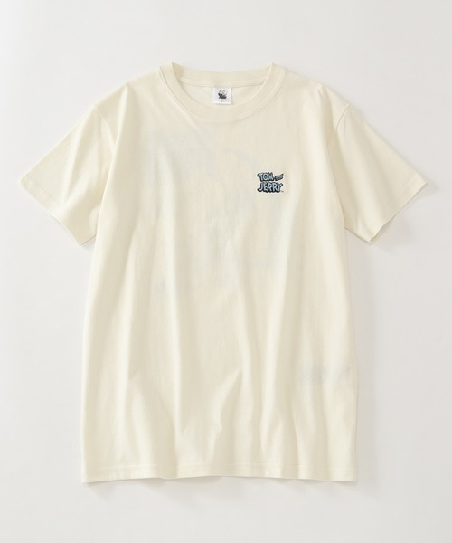 Tom&Jerry(トムアンドジェリー)の「【Tom & Jerry/トム & ジェリー】アートワークデザイン 半袖クルーネックTシャツ(Tシャツ/カットソー・レディース・アイボリー/杢グレー/スミクロ/サックスブルー・L/M)」の5枚目の写真