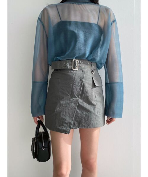 EMODA（エモダ）の「シアールーズオーバートップ（Tシャツ/カットソー・レディース・ブラック/グレー/ブルー・FREE）」の12枚目の写真