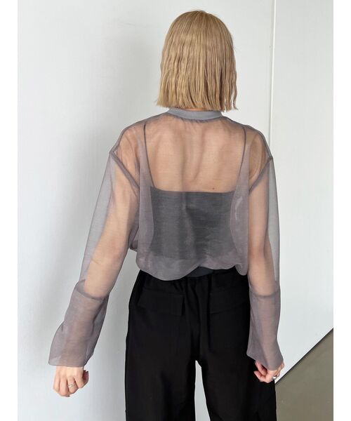 EMODA（エモダ）の「シアールーズオーバートップ（Tシャツ/カットソー・レディース・ブラック/グレー/ブルー・FREE）」の18枚目の写真