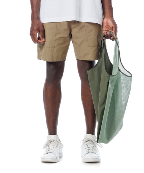 DAILY STANDARD by SANDINISTA(デイリースタンダードバイサンディニスタ)の「CORDURA Rip-Stop x Mesh Market Bag / コーデュラリップストップxメッシュマーケットバッグ(エコバッグ/サブバッグ・メンズ・ベージュ/ネイビー/オリーブ/ブラック・FREE)」の3枚目の写真