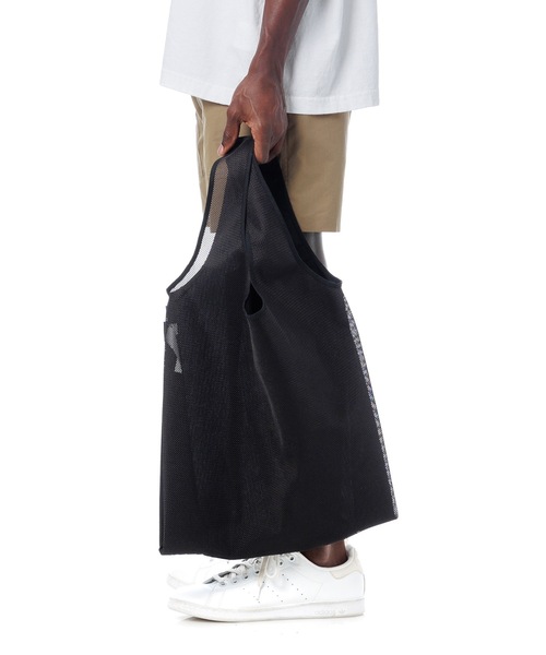 DAILY STANDARD by SANDINISTA(デイリースタンダードバイサンディニスタ)の「CORDURA Rip-Stop x Mesh Market Bag / コーデュラリップストップxメッシュマーケットバッグ(エコバッグ/サブバッグ・メンズ・ベージュ/ネイビー/オリーブ/ブラック・FREE)」の10枚目の写真