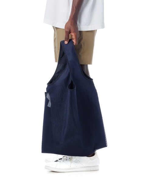DAILY STANDARD by SANDINISTA(デイリースタンダードバイサンディニスタ)の「CORDURA Rip-Stop x Mesh Market Bag / コーデュラリップストップxメッシュマーケットバッグ(エコバッグ/サブバッグ・メンズ・ベージュ/ネイビー/オリーブ/ブラック・FREE)」の11枚目の写真