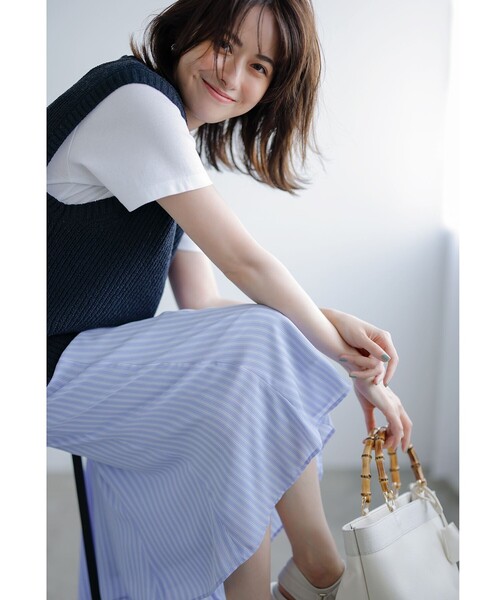 ANY SIS(エニィスィス)の「【洗える】マーメイド フレアスカート(スカート・レディース・スカイブルー系1/ブラック系5・1/2/3)」の3枚目の写真