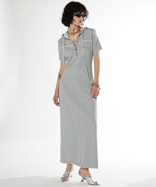 PRANK PROJECT（プランクプロジェクト）の「フーディパイルワンピース / Hoodie Pile Onepiece（ワンピース・レディース・グレー/レッド/ブラック・38/36）」の16枚目の写真