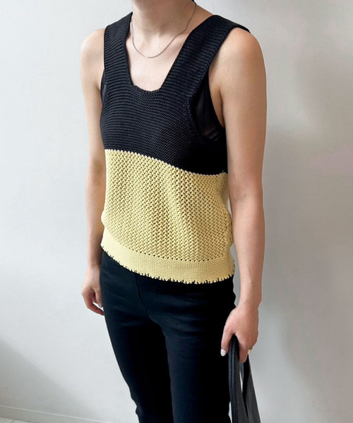 RITA ROW(リタロウ)の「【RITA ROW/リタロウ】イエローニットキャミ(キャミソール・レディース・イエロー・X-SMALL)」の11枚目の写真