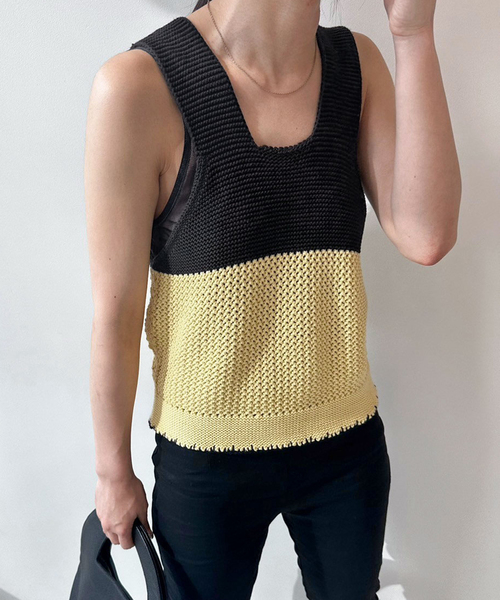 RITA ROW(リタロウ)の「【RITA ROW/リタロウ】イエローニットキャミ(キャミソール・レディース・イエロー・X-SMALL)」の12枚目の写真