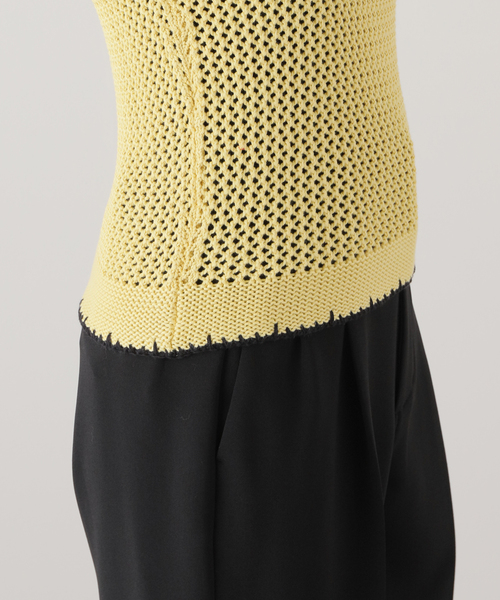 RITA ROW(リタロウ)の「【RITA ROW/リタロウ】イエローニットキャミ(キャミソール・レディース・イエロー・X-SMALL)」の3枚目の写真