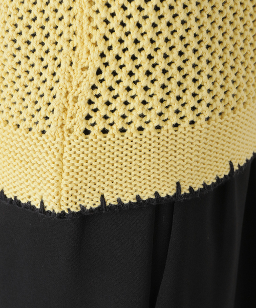 RITA ROW(リタロウ)の「【RITA ROW/リタロウ】イエローニットキャミ(キャミソール・レディース・イエロー・X-SMALL)」の4枚目の写真