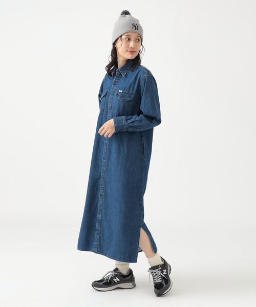 セール】【ビームスの百名品】【別注】Lee / デニム シャツ ワンピース