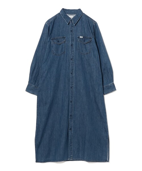 セール】【ビームスの百名品】【別注】Lee / デニム シャツ ワンピース