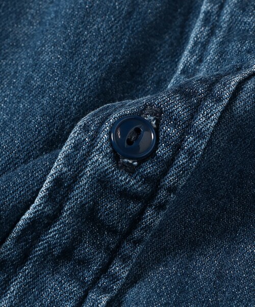 Lee（リー）の「【ビームスの百名品】【別注】Lee / デニム シャツ ワンピース（S～M）（シャツワンピース・レディース・ネイビー/ブルー系その他3/ロイヤルブルー・SMALL/MEDIUM）」の8枚目の写真