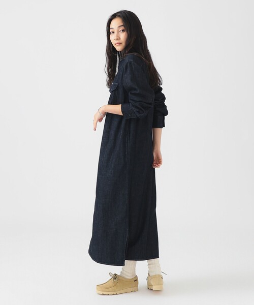 Lee（リー）の「【ビームスの百名品】【別注】Lee / デニム シャツ ワンピース（S～M）（シャツワンピース・レディース・ネイビー/ブルー系その他3/ロイヤルブルー・SMALL/MEDIUM）」の9枚目の写真