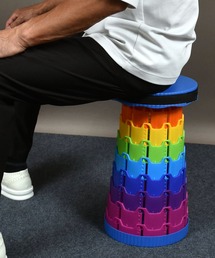 COMON＋（コモンプラス）の「折り畳み式レインボーカラースツール（アウトドアグッズ）」