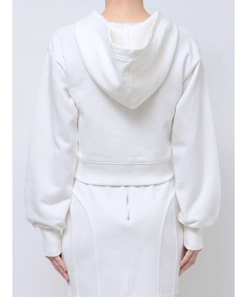 RESEXXY（リゼクシー）の「フロントジップクロップドパーカー【セットアップ着用可能】（パーカー・レディース・ホワイト/グレー/ブラック・FREE）」の14枚目の写真