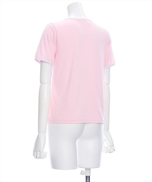 clear（クリア）の「配色リボンロゴTシャツ（Tシャツ/カットソー・レディース・ブラック/オフホワイト/ピンク・F）」の8枚目の写真