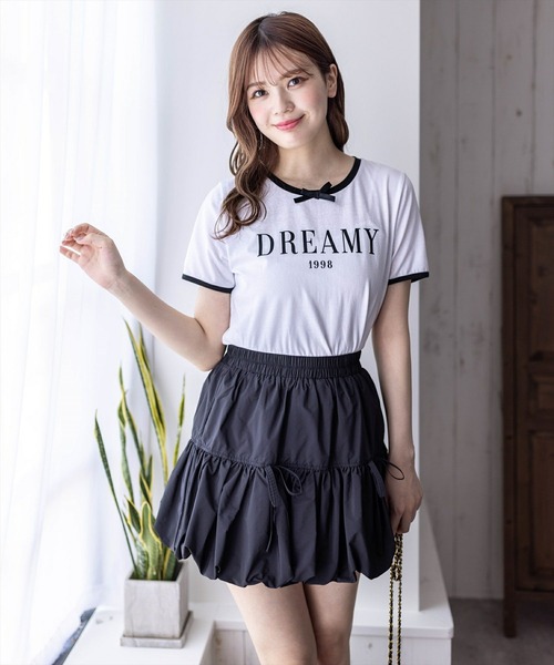 clear（クリア）の「配色リボンロゴTシャツ（Tシャツ/カットソー・レディース・ブラック/オフホワイト/ピンク・F）」の11枚目の写真