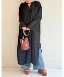 セール】STRIPE LACE UP DRESS（ワンピース）｜sara mallika