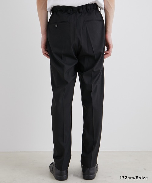 【セール】【Chambrer/シャンブレ】ワイドテーパード イージー ツータック スラックス / シーズンレス / セットアップ対応（スラックス）｜ADAM ET ROPE'（アダムエロペ）