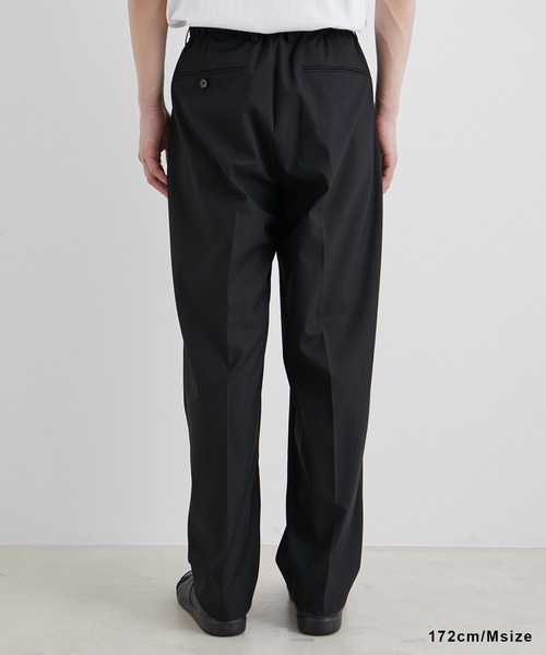 【セール】【Chambrer/シャンブレ】ワイドテーパード イージー ツータック スラックス / シーズンレス / セットアップ対応（スラックス）｜ADAM ET ROPE'（アダムエロペ）