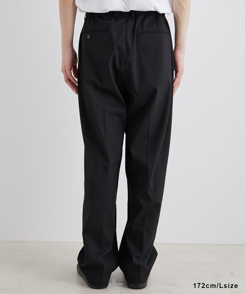 【セール】【Chambrer/シャンブレ】ワイドテーパード イージー ツータック スラックス / シーズンレス / セットアップ対応（スラックス）｜ADAM ET ROPE'（アダムエロペ）