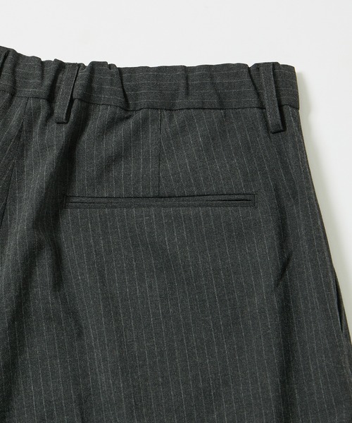 【セール】【Chambrer/シャンブレ】ワイドテーパード イージー ツータック スラックス / シーズンレス / セットアップ対応（スラックス）｜ADAM ET ROPE'（アダムエロペ）