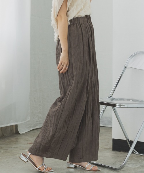 hunch(ハンチ)の「ワッシャータックパンツ(その他パンツ・レディース・ブラウン/ゴールド系/ブラック・FREE)」の22枚目の写真