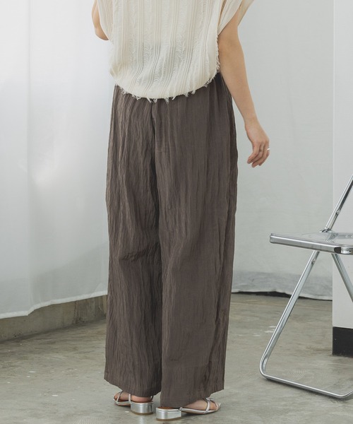 hunch(ハンチ)の「ワッシャータックパンツ(その他パンツ・レディース・ブラウン/ゴールド系/ブラック・FREE)」の21枚目の写真