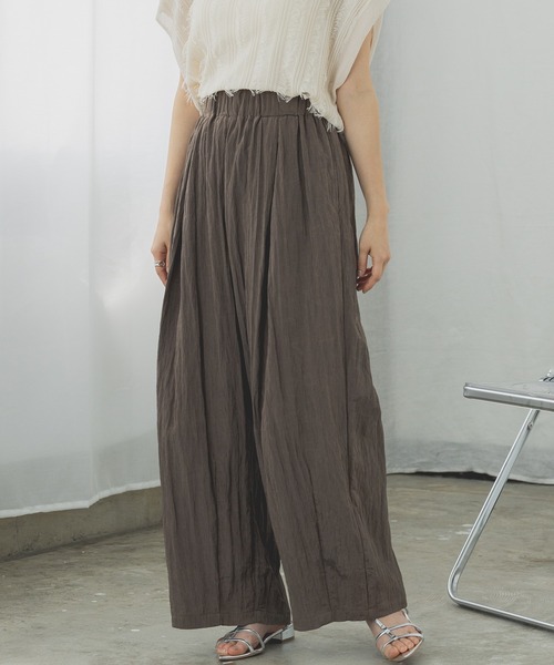 hunch(ハンチ)の「ワッシャータックパンツ(その他パンツ・レディース・ブラウン/ゴールド系/ブラック・FREE)」の20枚目の写真