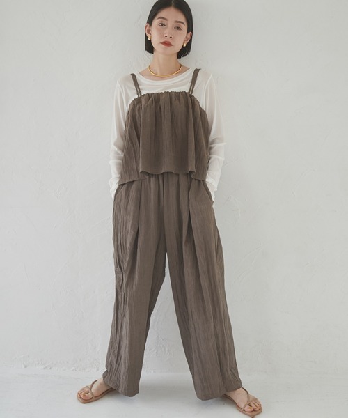 hunch(ハンチ)の「ワッシャータックパンツ(その他パンツ・レディース・ブラウン/ゴールド系/ブラック・FREE)」の17枚目の写真