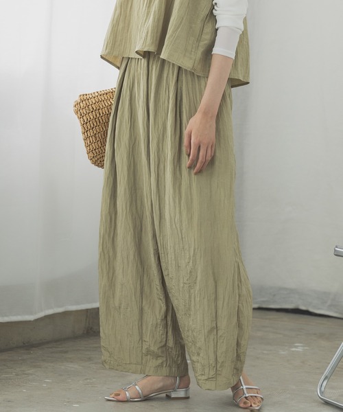 hunch(ハンチ)の「ワッシャータックパンツ(その他パンツ・レディース・ブラウン/ゴールド系/ブラック・FREE)」の15枚目の写真