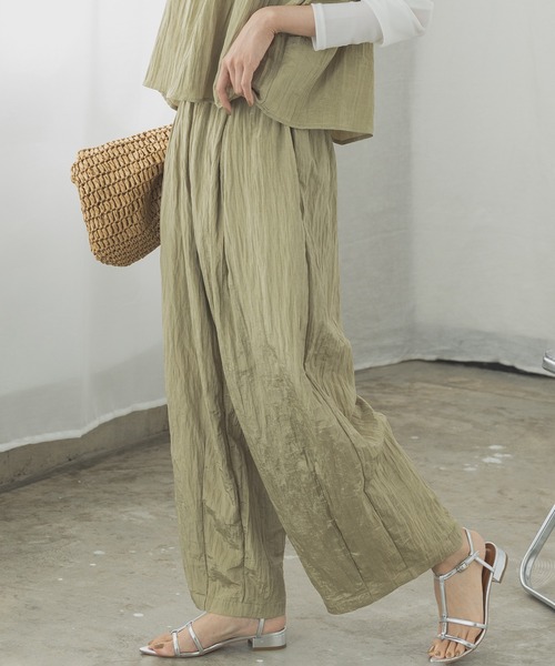 hunch(ハンチ)の「ワッシャータックパンツ(その他パンツ・レディース・ブラウン/ゴールド系/ブラック・FREE)」の14枚目の写真