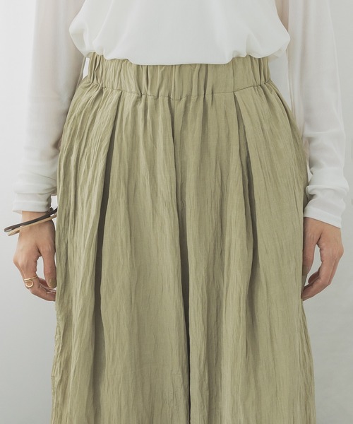 hunch(ハンチ)の「ワッシャータックパンツ(その他パンツ・レディース・ブラウン/ゴールド系/ブラック・FREE)」の12枚目の写真