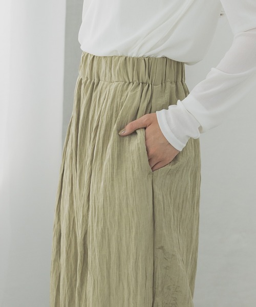 hunch(ハンチ)の「ワッシャータックパンツ(その他パンツ・レディース・ブラウン/ゴールド系/ブラック・FREE)」の11枚目の写真