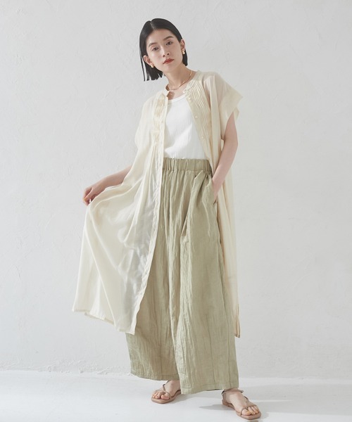 hunch(ハンチ)の「ワッシャータックパンツ(その他パンツ・レディース・ブラウン/ゴールド系/ブラック・FREE)」の8枚目の写真