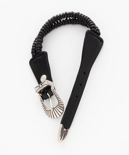 【TOGA】Beads leather bangle グリーン TOGA BEADS LEATHER BANGLE 單扣牛皮革手環– Non Border