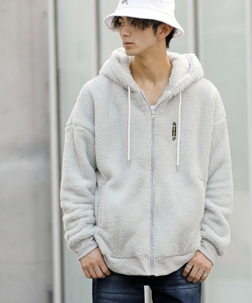 セール】【RE730】かわいいもこもこパーカーなみおくん両面ボア