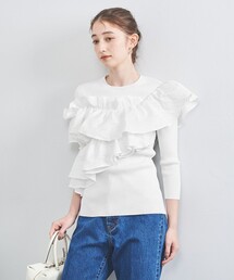 UNITED ARROWS | ジャカード フリル ビスチェ ニット(ニット/セーター)